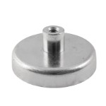 Ferrite pot magnet Ø25x7 mm with M4 Screw Socket and 4,0 kg holding force